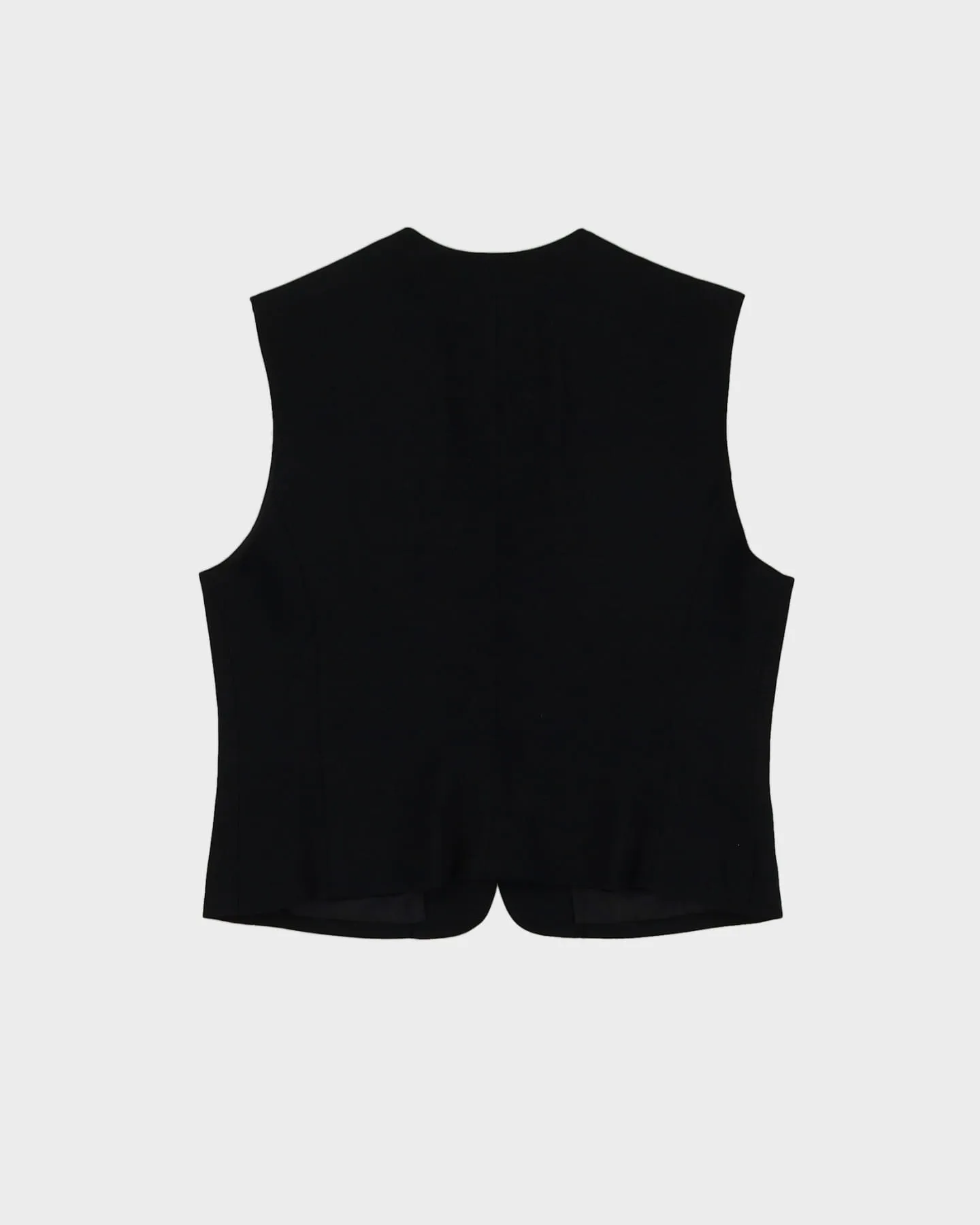 00s Black Beaded Waistcoat Top - S