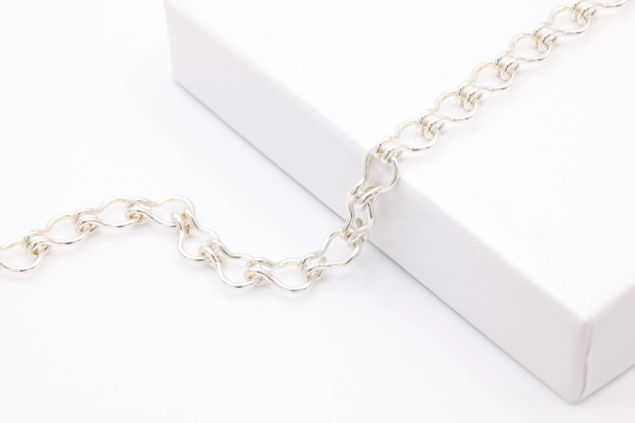 5mm Ladder Chain, Sterling Silver, Pay Per Foot, Jewelry Making Chain