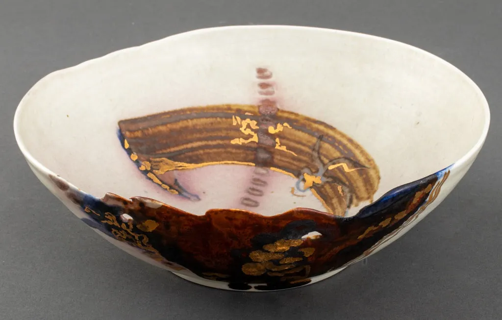 Abstract Glaze Porcelain Bowl