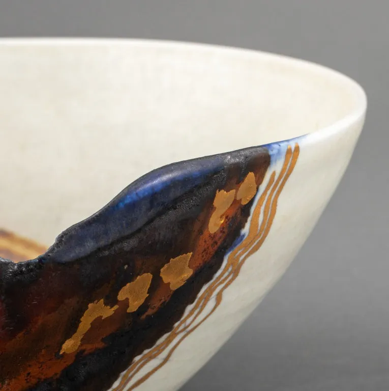 Abstract Glaze Porcelain Bowl