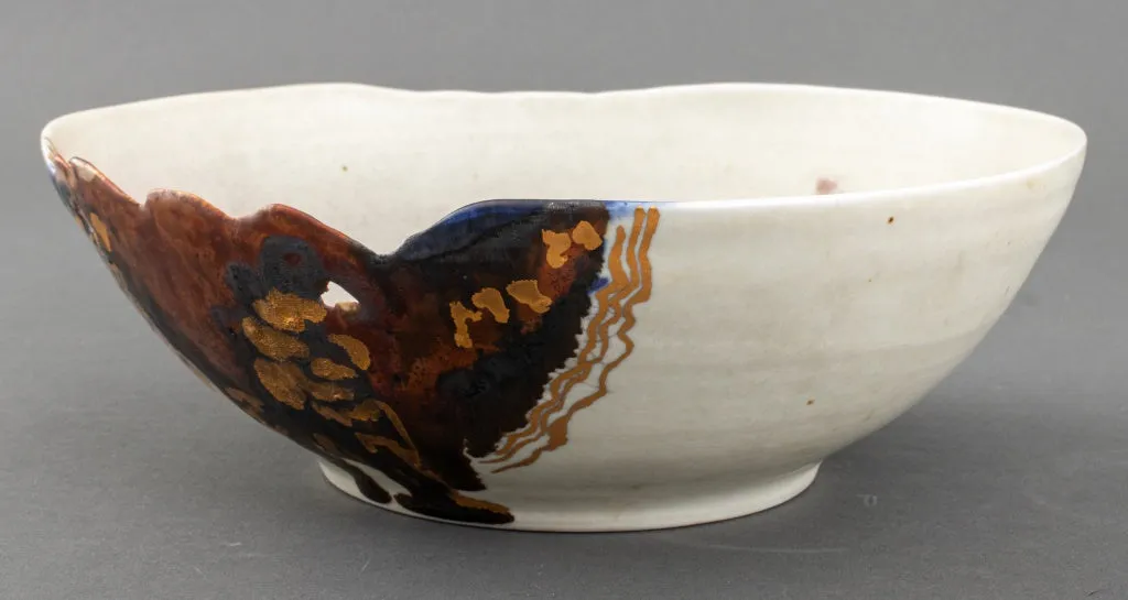 Abstract Glaze Porcelain Bowl