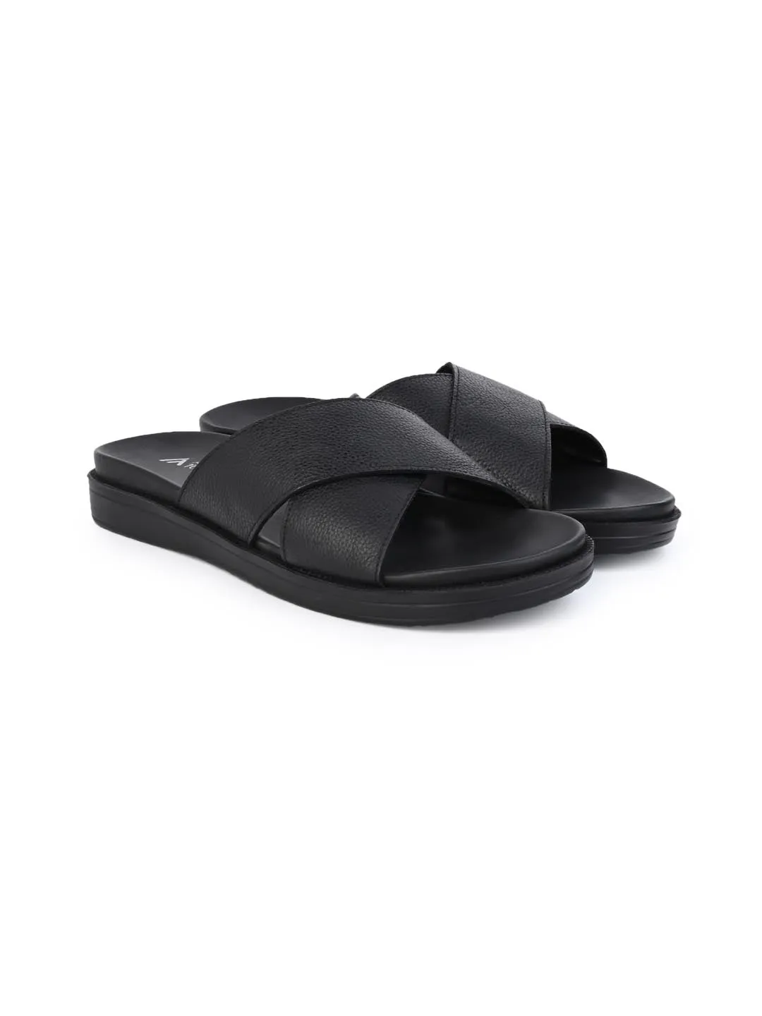 Alberto Torresi Deriko Black Genuine Leather Flats