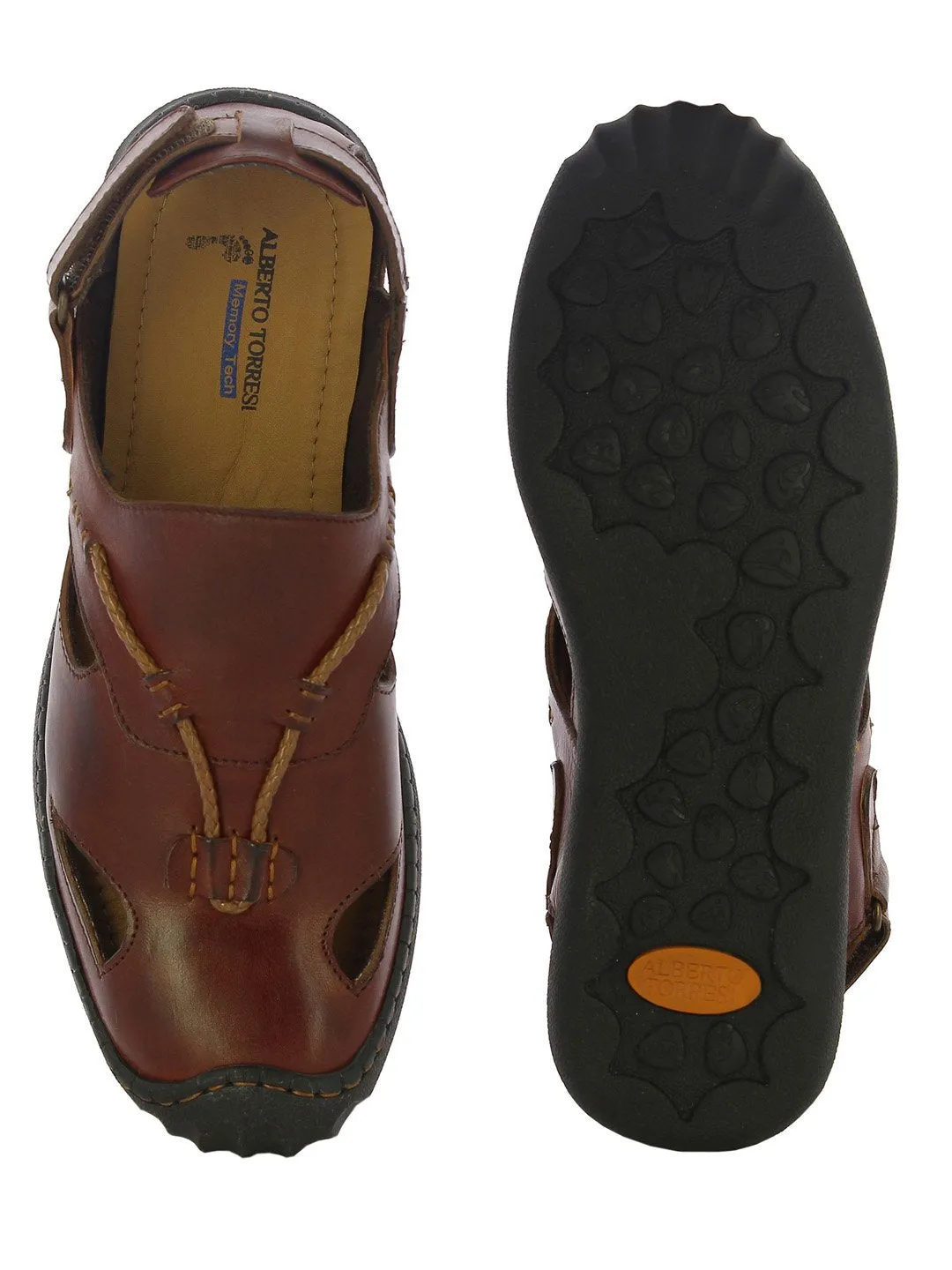 Alberto Torresi Mens Cognac Mathew Sandals