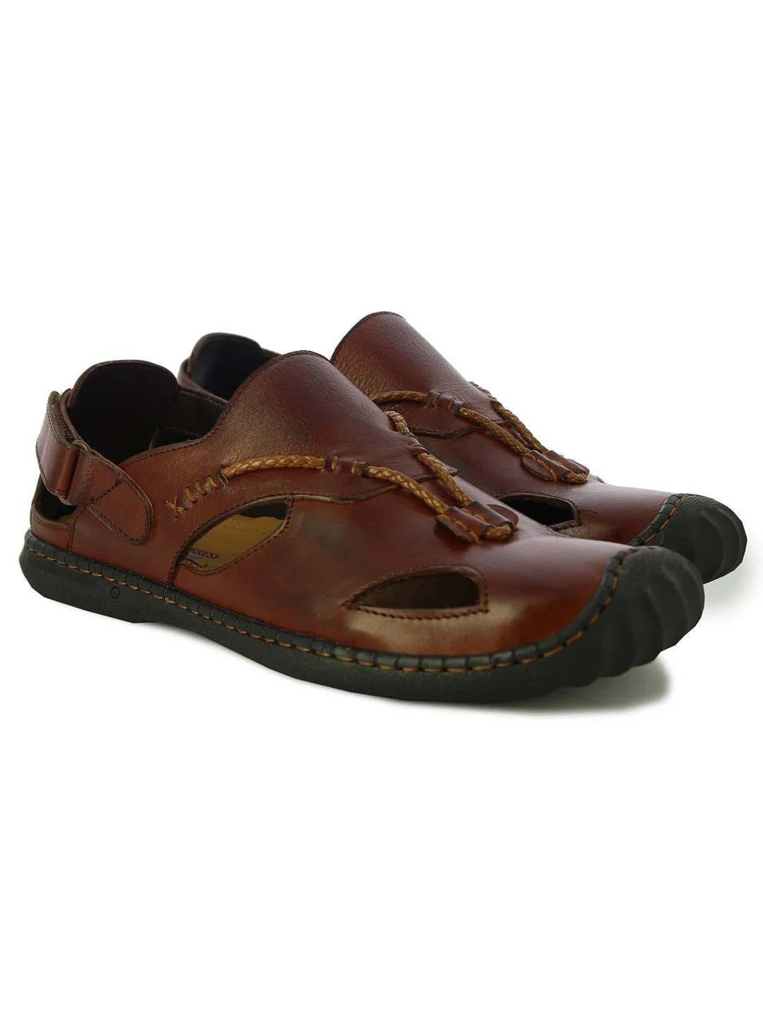 Alberto Torresi Mens Cognac Mathew Sandals