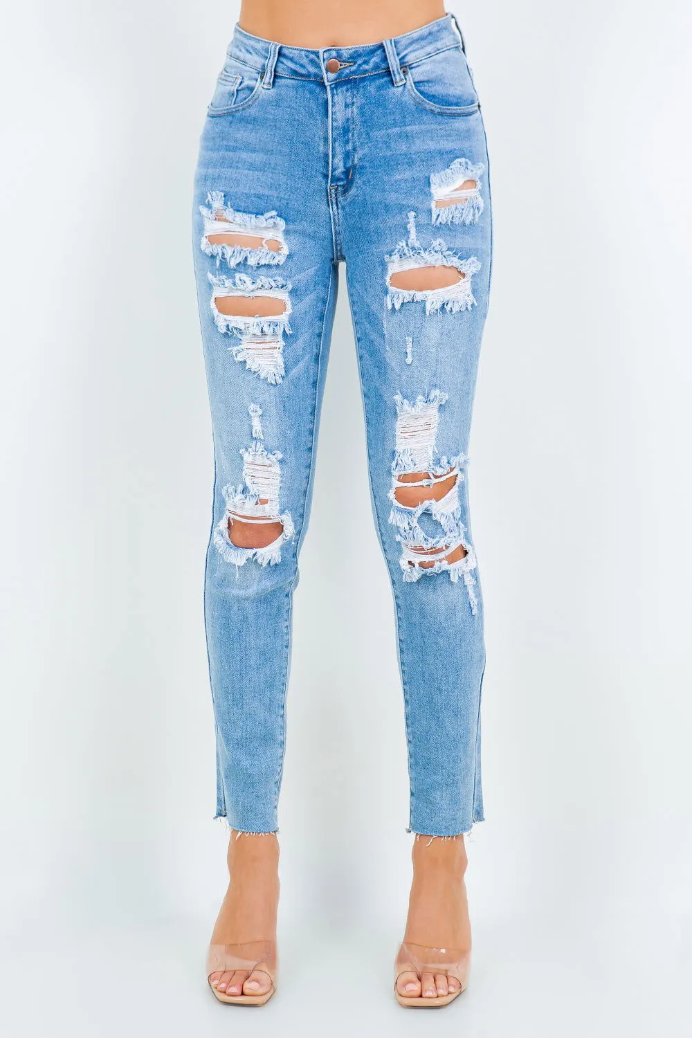 American Bazi High Waist Destroyed Jeans