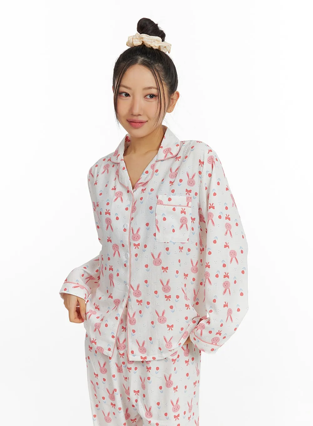 Animal Long Sleeve Graphic Pajama Set IF421