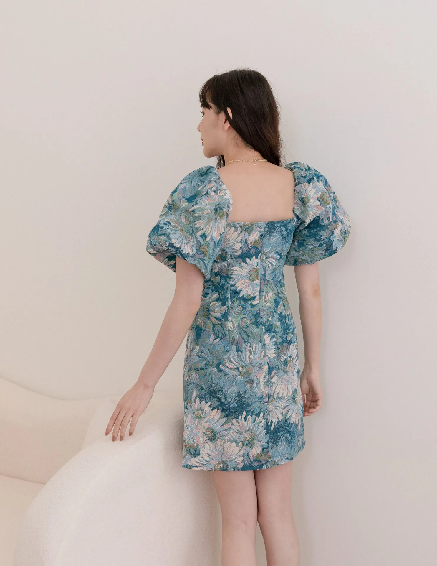 Arissa Dress in Blue Floral