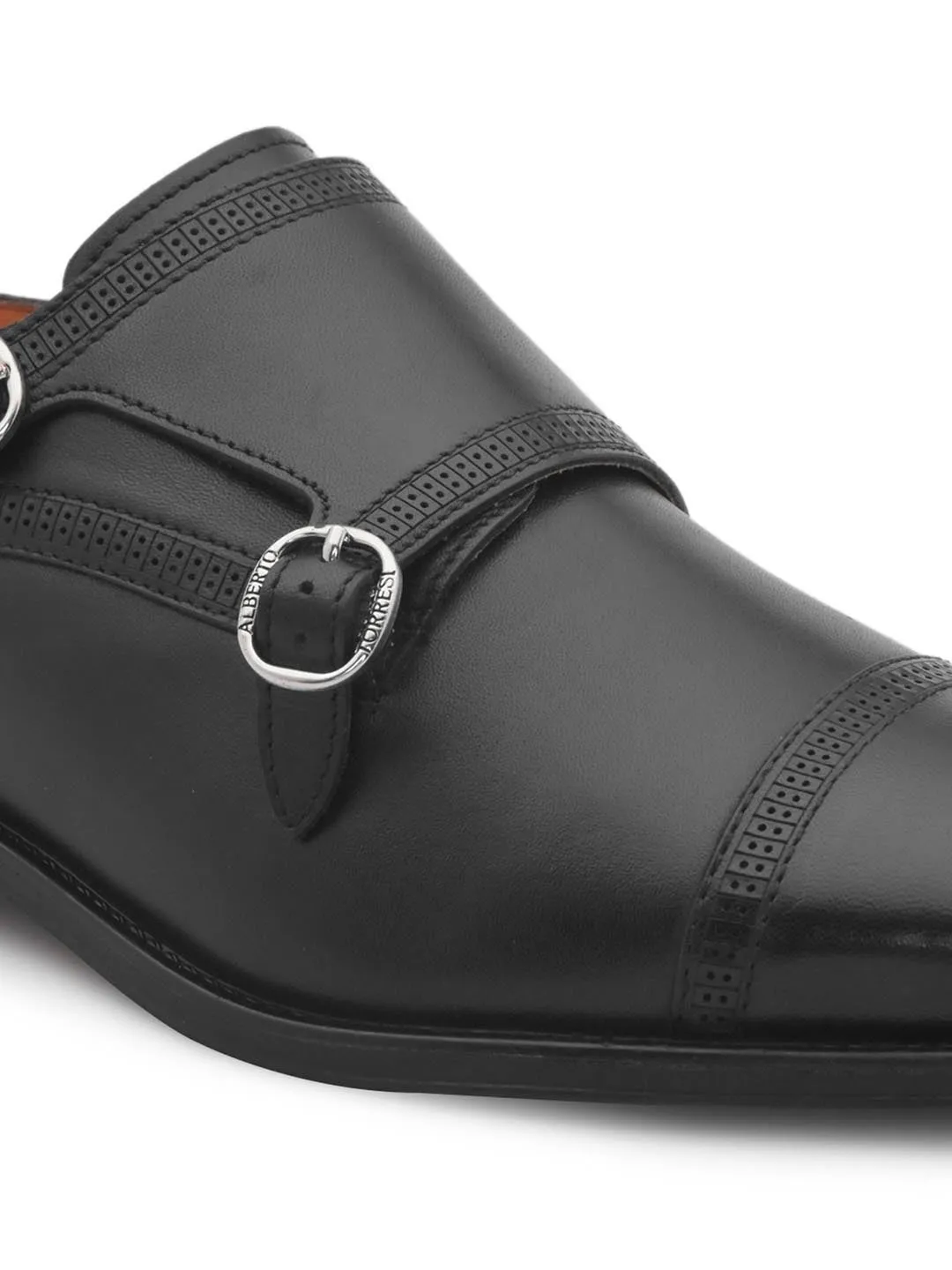 Black Leather Slip On Shoes For Men