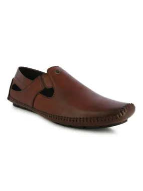 Bordo Synthetic  Sandals For Urbane Men