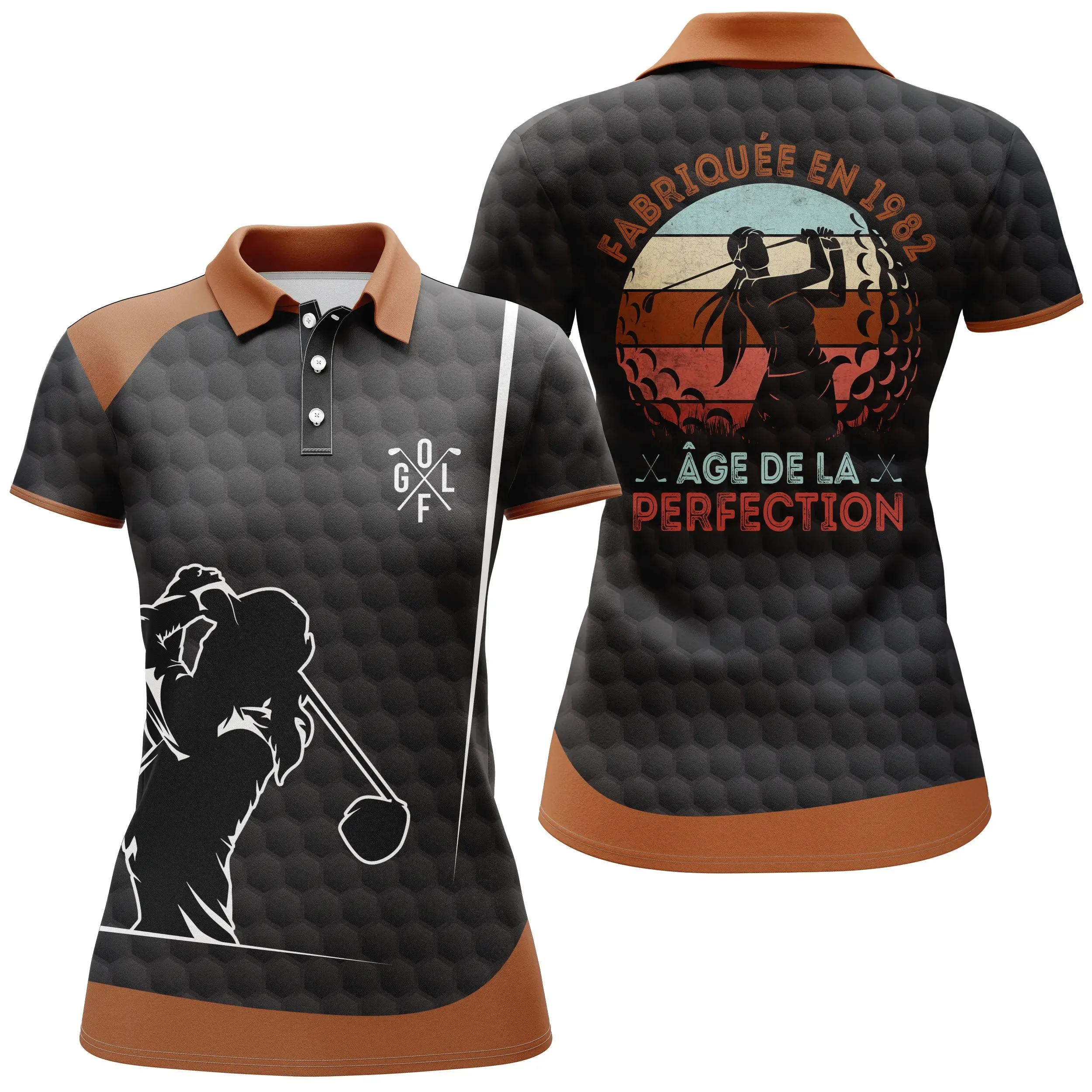 Chiptshirts - Polo De Golf, Cadeau Humour Pour Fans De Golf, Anniversaire 1982, Polo de Sport Homme et Femme, Fabriqué en 1982 - Âge de la Perfection - CTS27052214