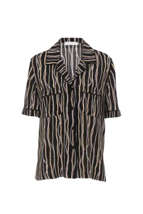 Chloe Chain Print Cuban Shirt