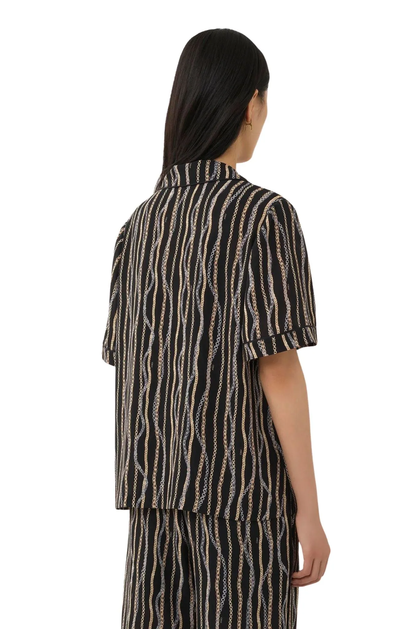 Chloe Chain Print Cuban Shirt