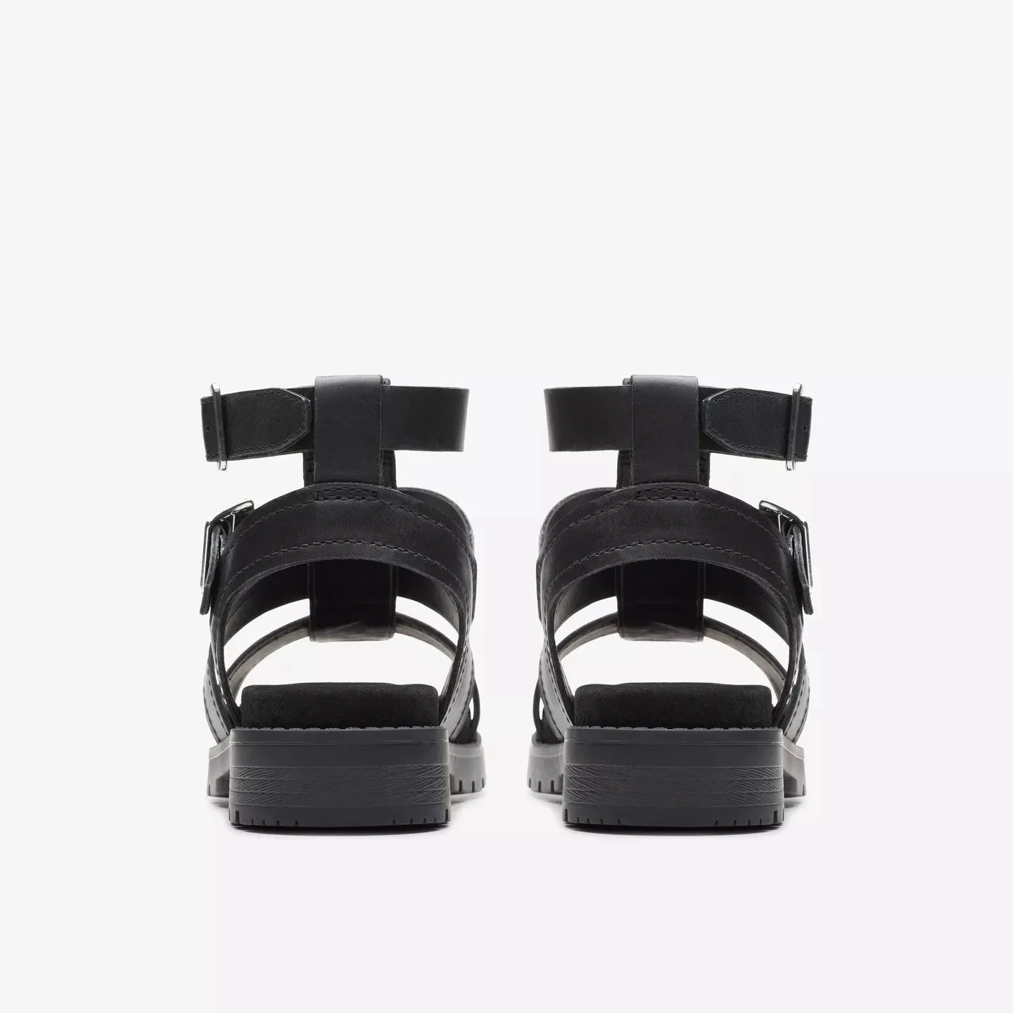 Clarks Orinoco Cove Black Leather Sandals