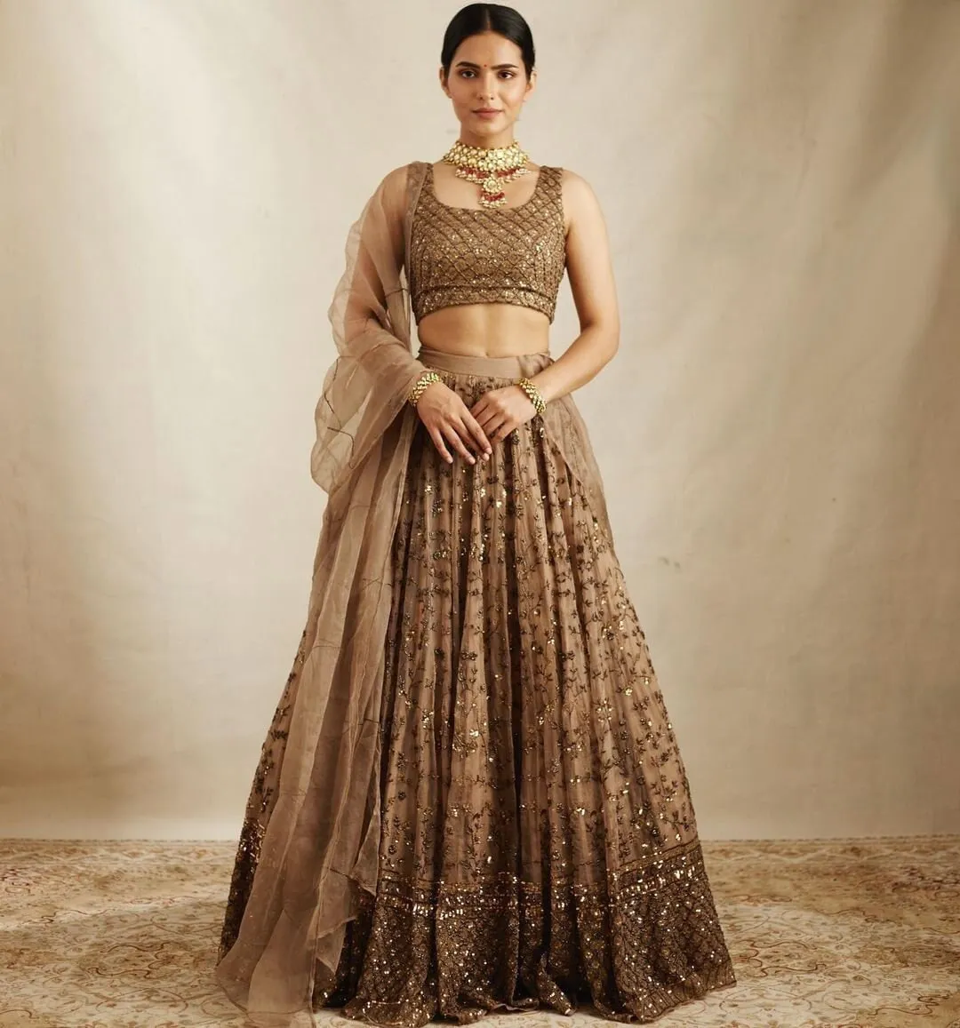 Designer Net Lehenga Choli For Women Bridesmaids