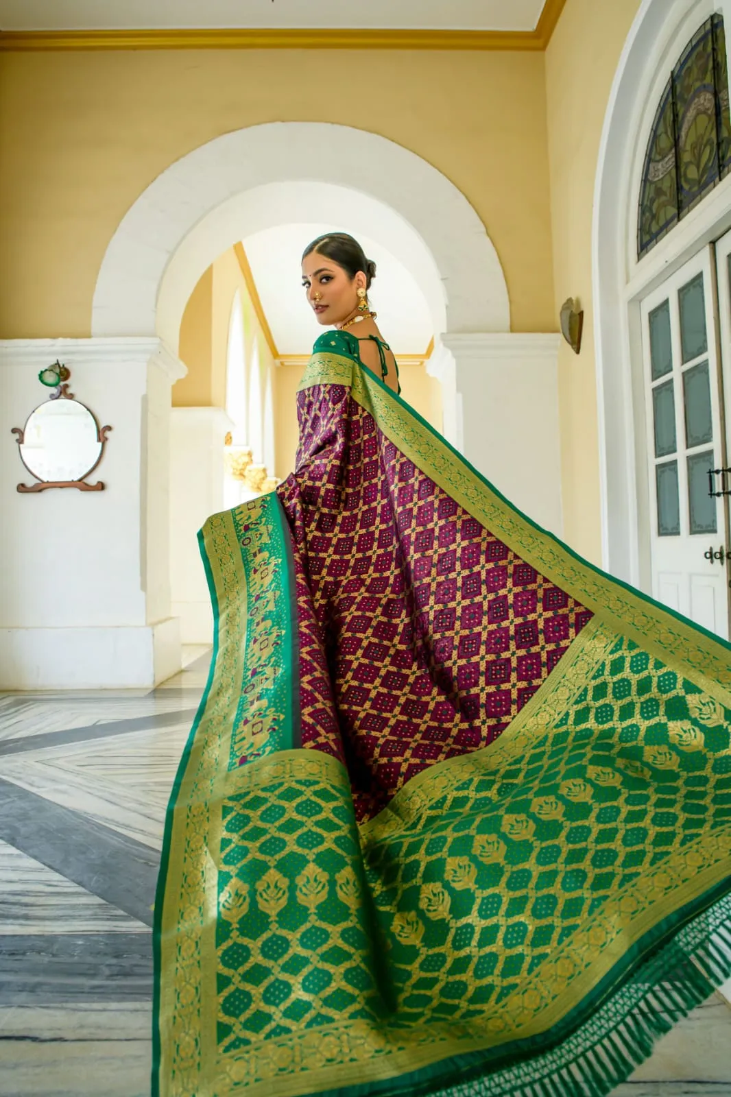 Exclusive Magenta Color Soft Banarasi Silk Saree With Rich Pallu And Contrast Blouse