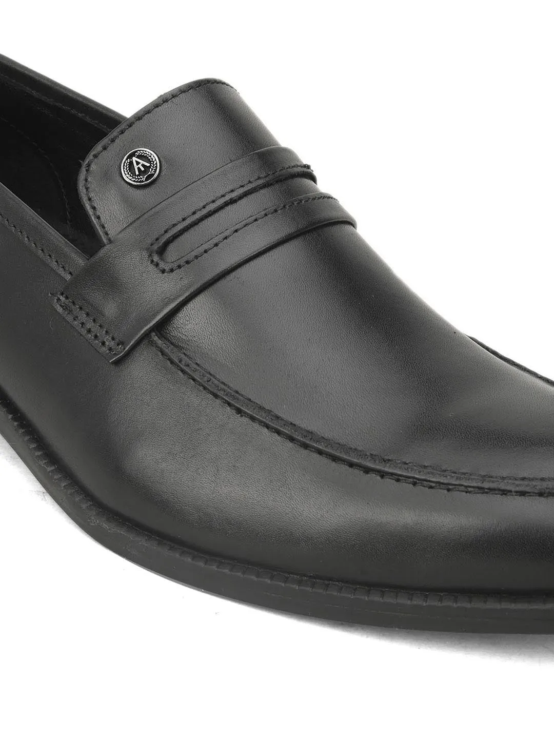 Genuine Leather Black Office/ Dress Formal Slip On Shoes