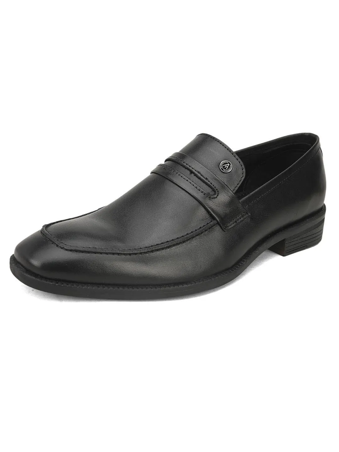 Genuine Leather Black Office/ Dress Formal Slip On Shoes