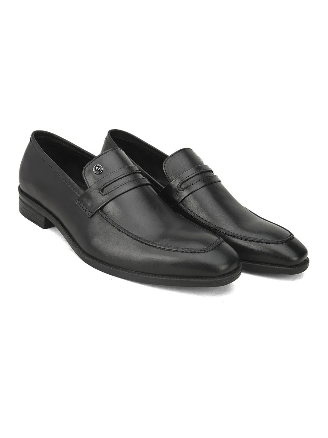 Genuine Leather Black Office/ Dress Formal Slip On Shoes