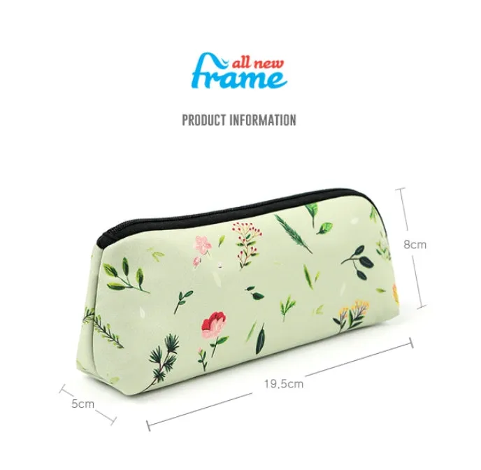 Green Forest Graphic Pencil Cases Stationery Zipper School 19cm Office Cosmetics Pouches Artists Designer Prints Gifts Bags Purses Students Girls Cute Teens