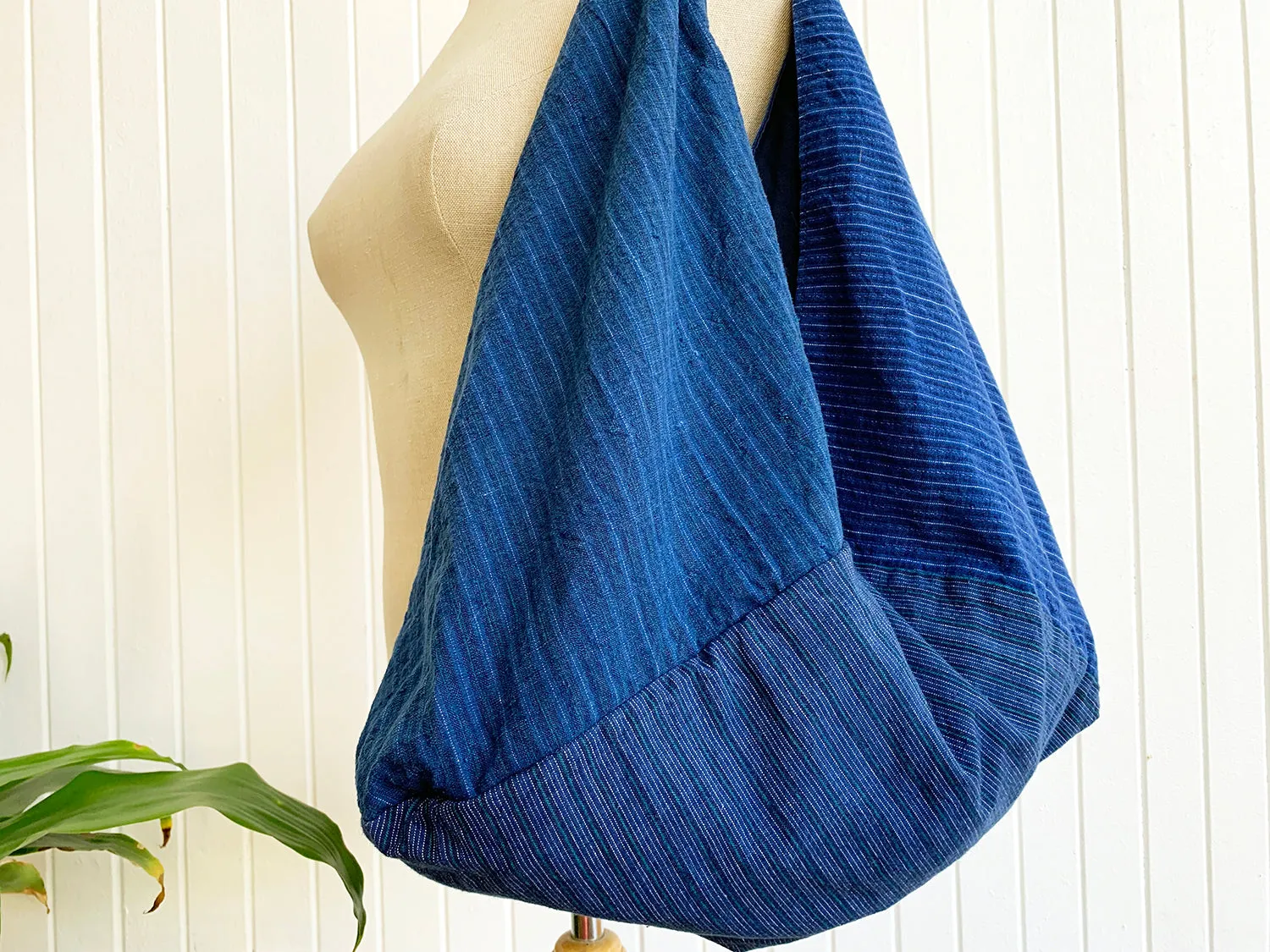 *Handmade* Origami bag | Market bag | Indigo Blue