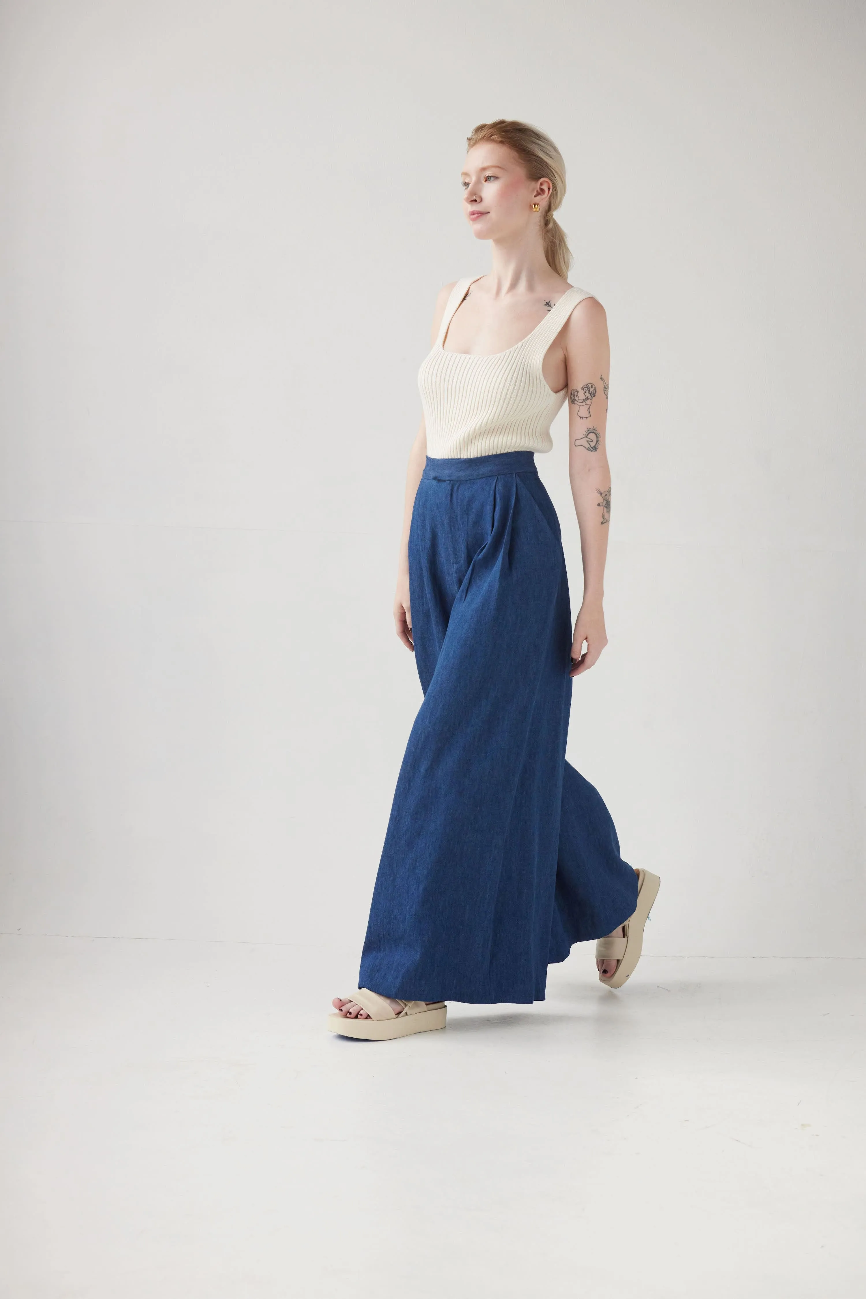 Katherine Pant in Hemp Denim