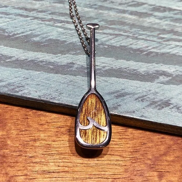 Koa Wood Canoe Paddle Pendant