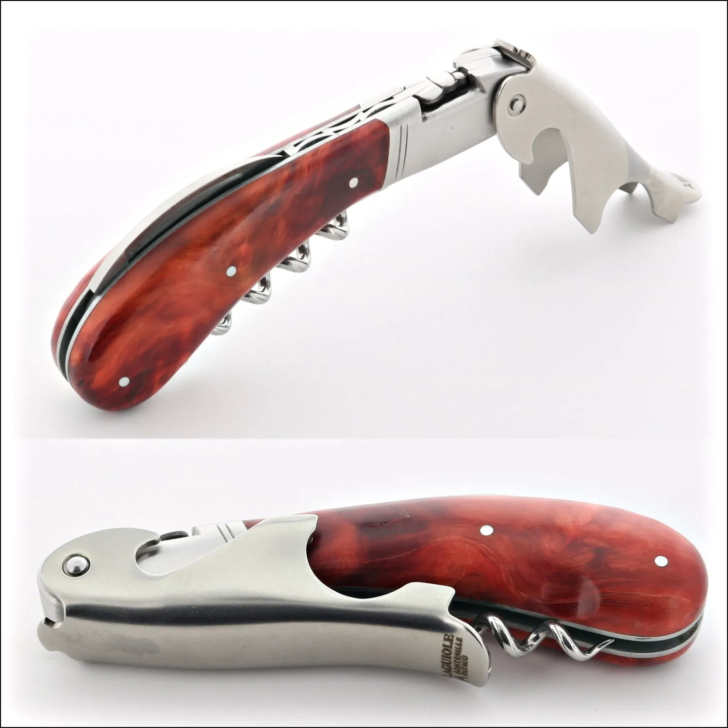 Laguiole Magnum Stained Poplar Burl Corkscrew - D