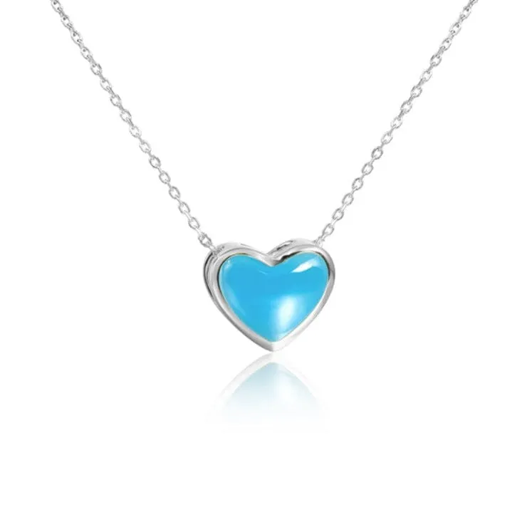 Larimar Aloha Heart Pendant