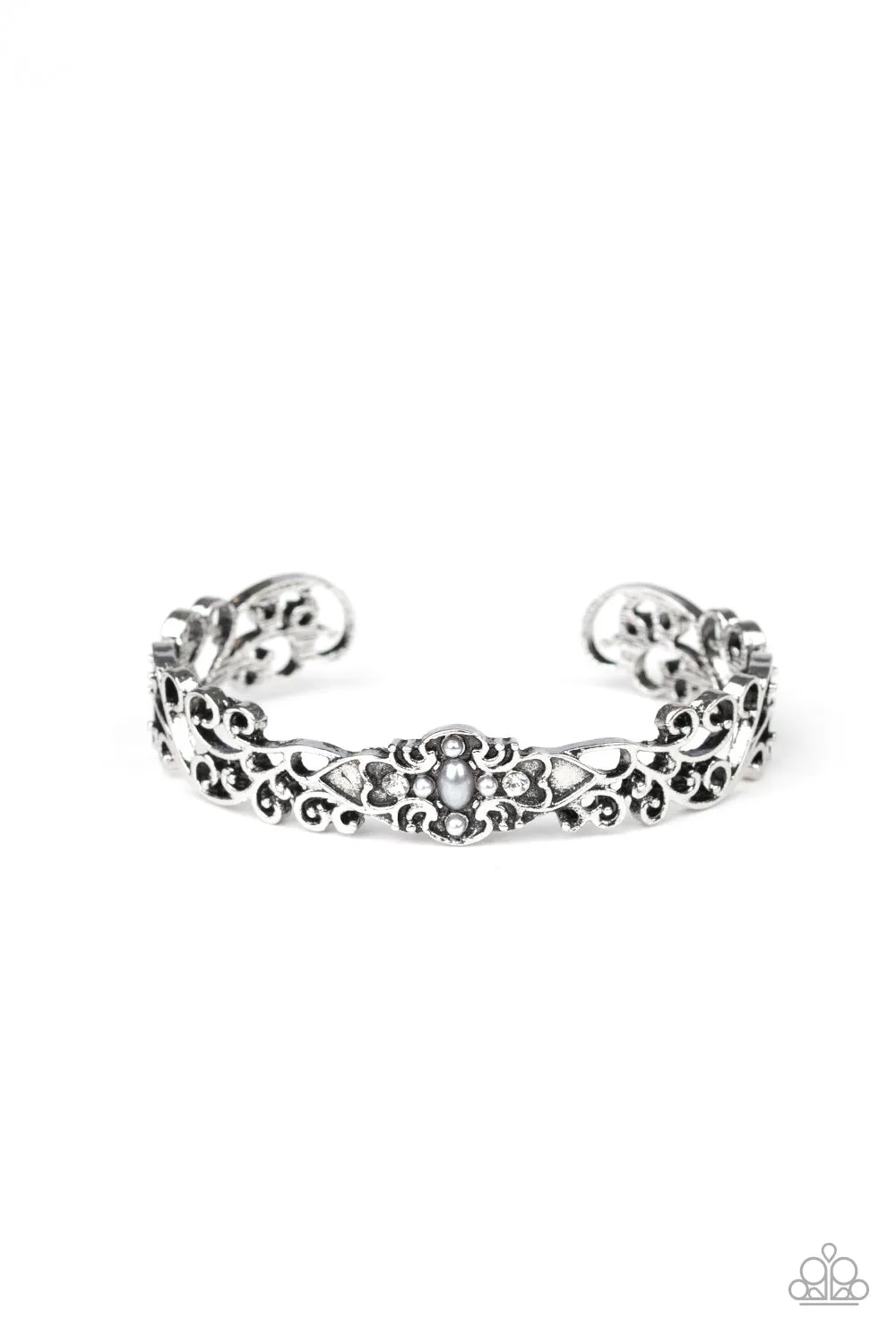 Paparazzi Bracelet ~ Victorian Vines - Silver Cuff Bracelet