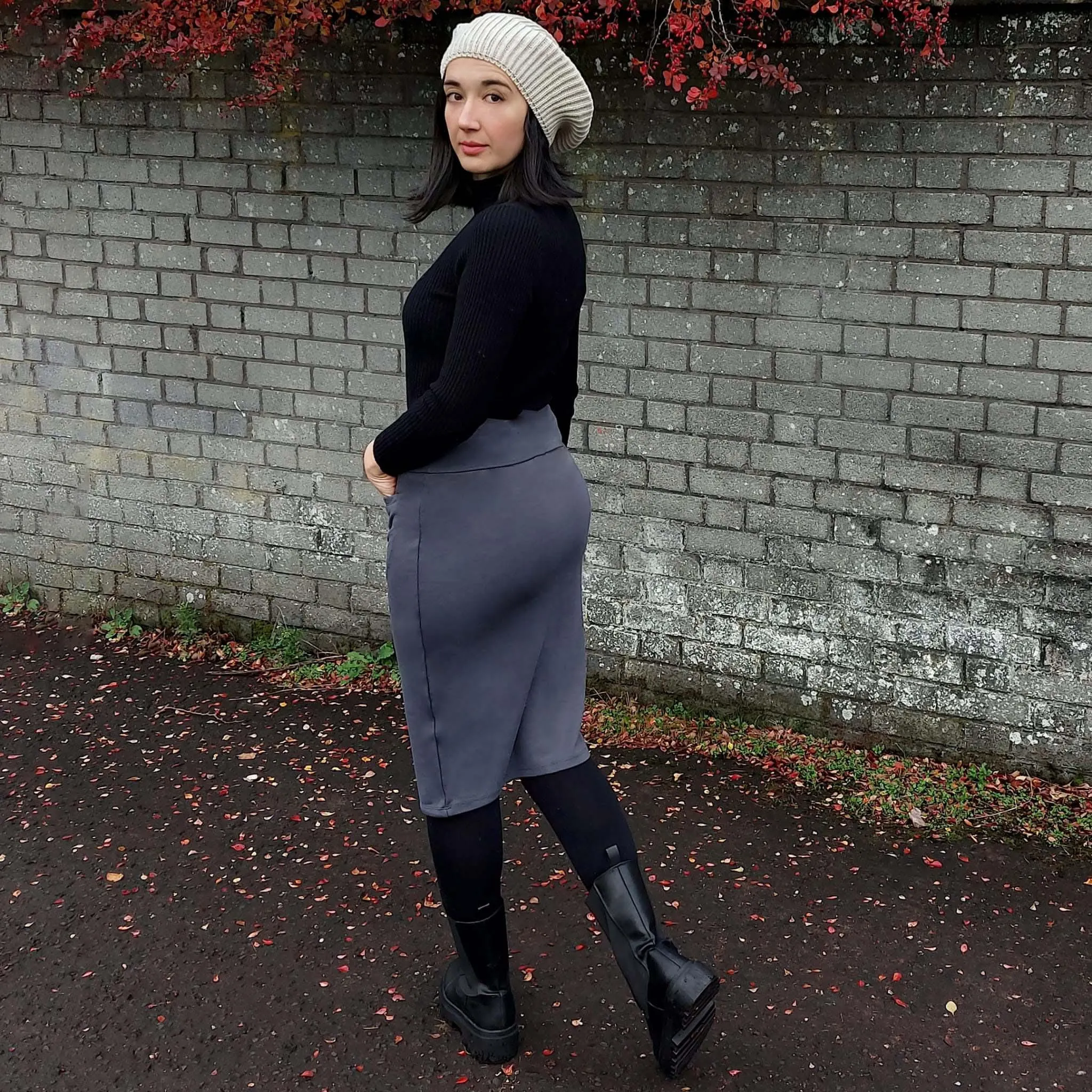 Pencil Skirt - Slate Grey