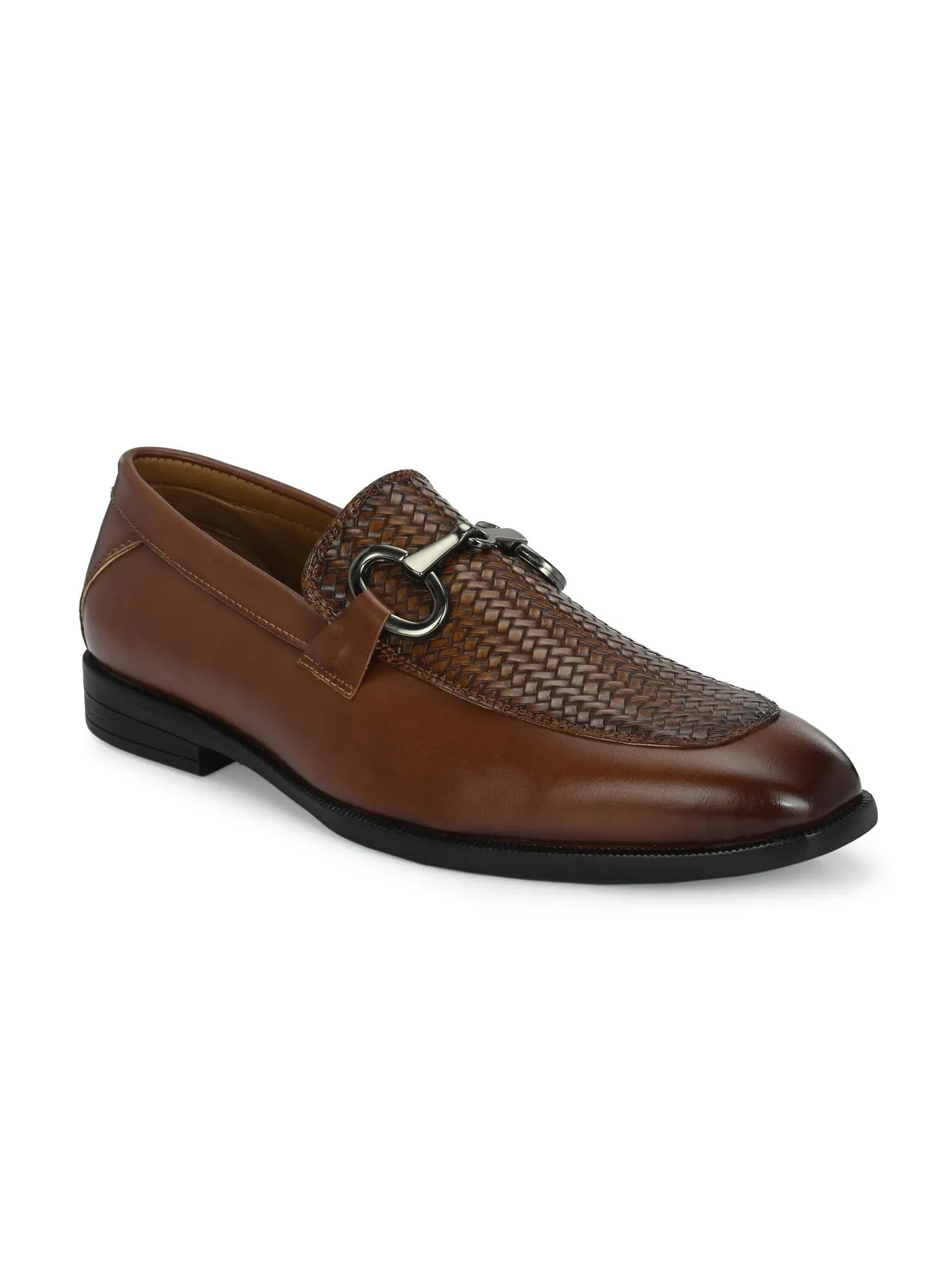 Premium Branded Horsebit Formal Synthetic Loafer With Tpr Sole And Heel Support