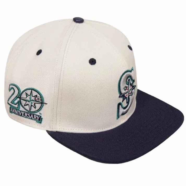 Pro Standard Seattle Mariners Retro Primary Logo Snapback (Eggshell/Navy)