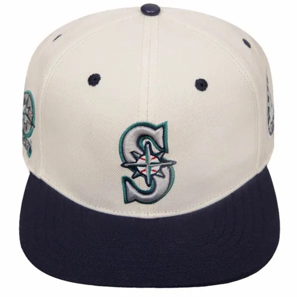 Pro Standard Seattle Mariners Retro Primary Logo Snapback (Eggshell/Navy)