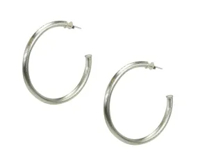 Sheila Fajl Smaller Favorite Tubular Hoop Earrings in Silver