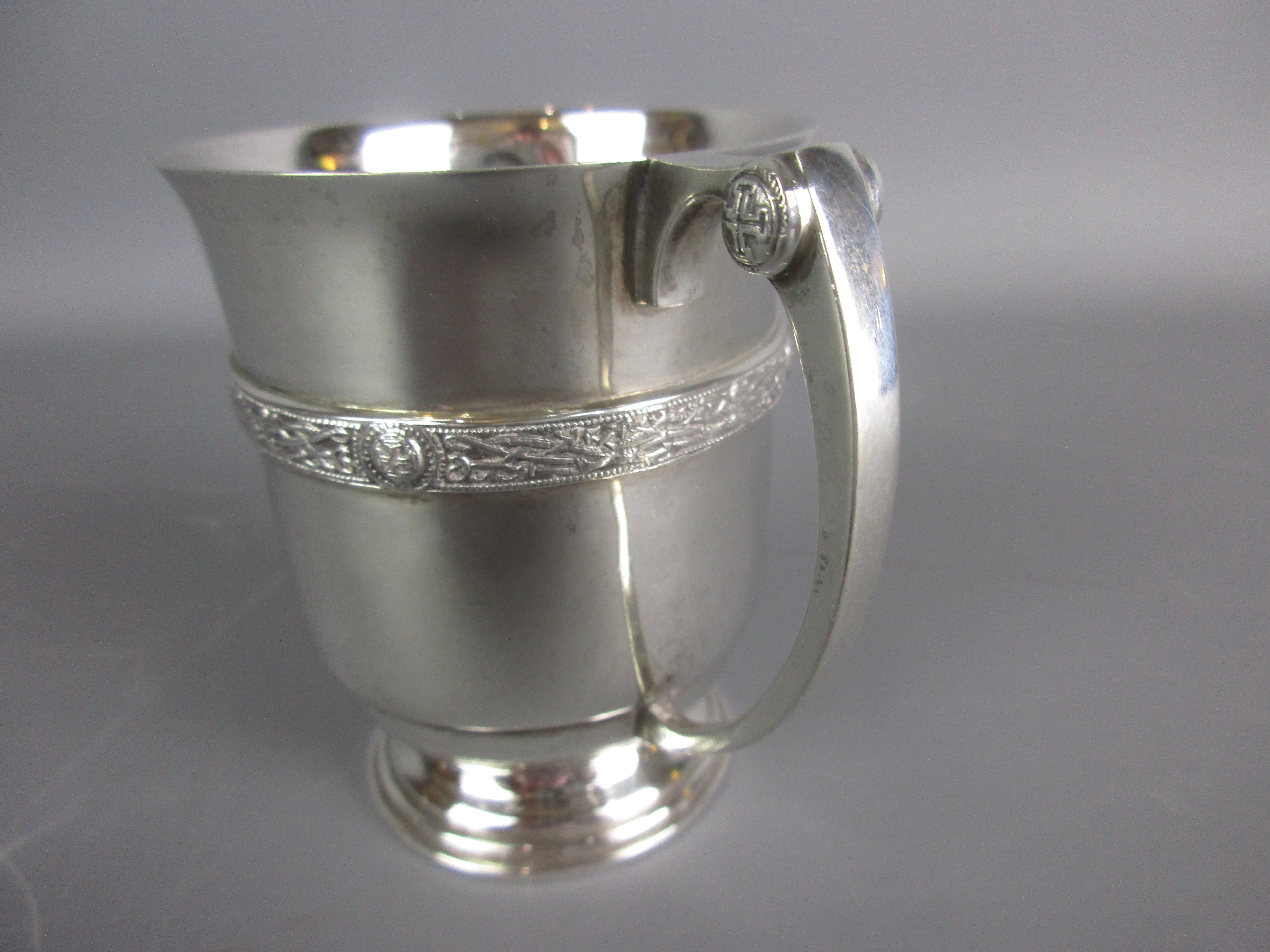 Sterling Silver George V Mug With Celtic Band Vintage 1939.