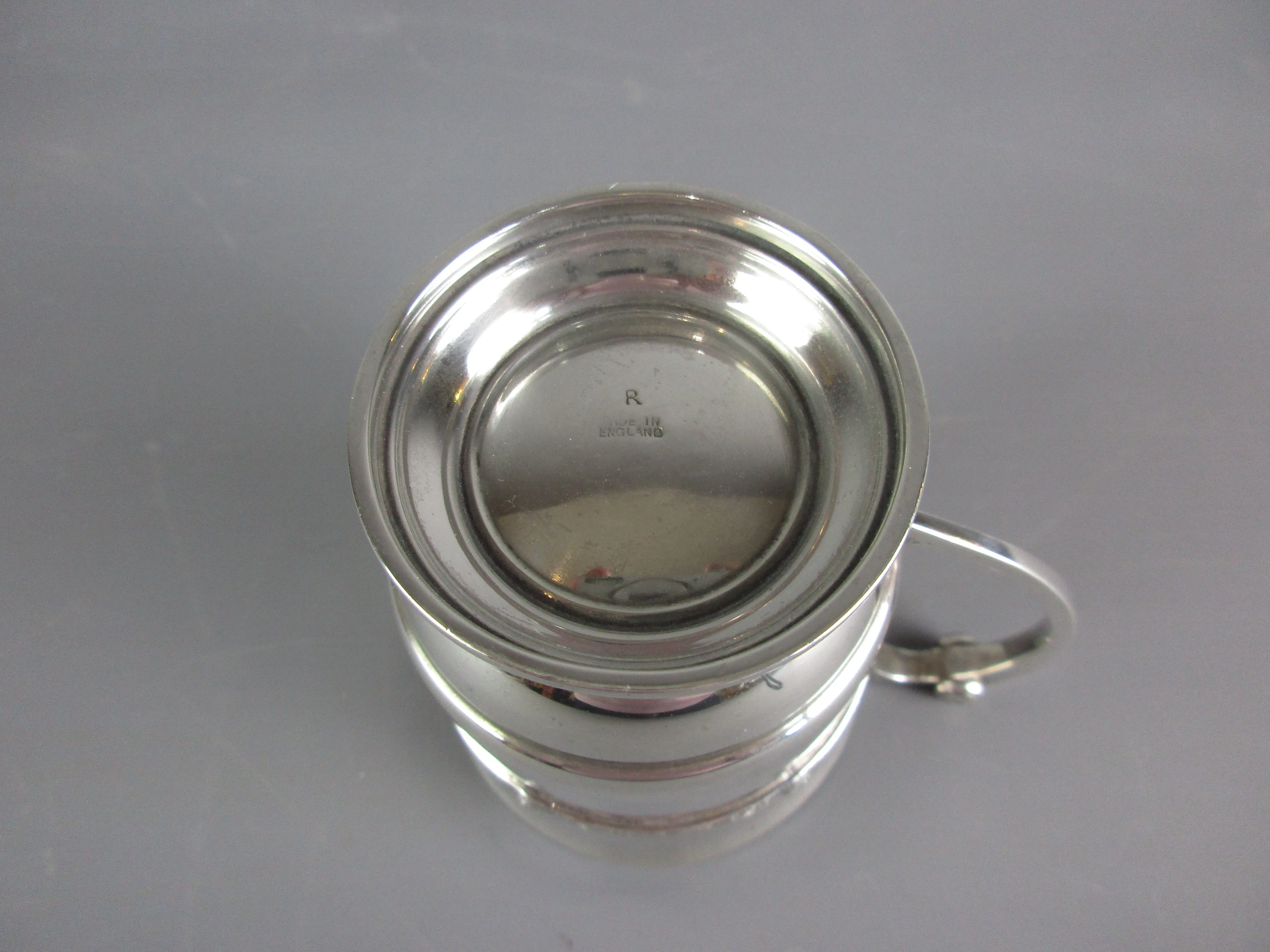 Sterling Silver George V Mug With Celtic Band Vintage 1939.