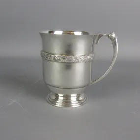 Sterling Silver George V Mug With Celtic Band Vintage 1939.