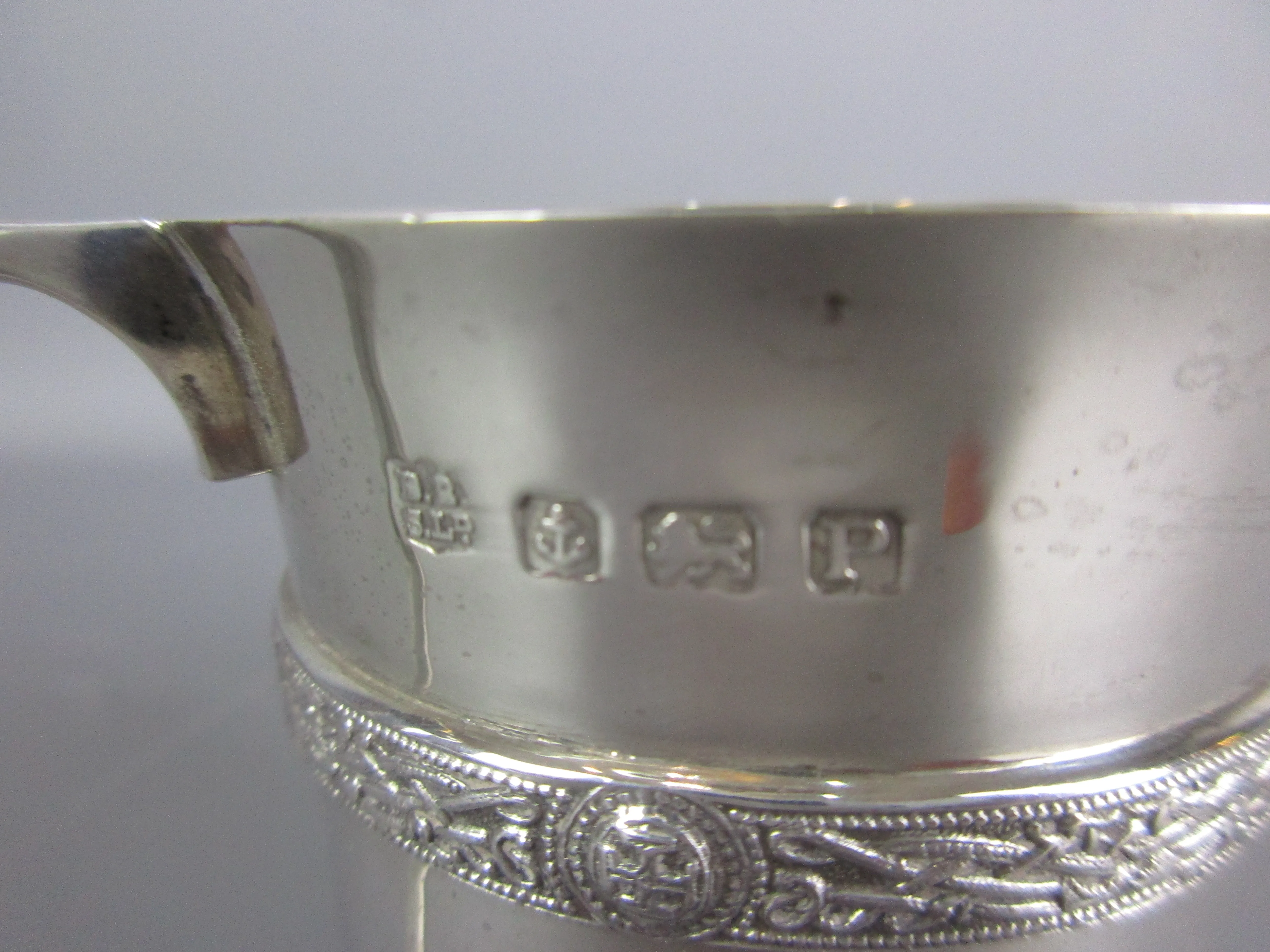 Sterling Silver George V Mug With Celtic Band Vintage 1939.