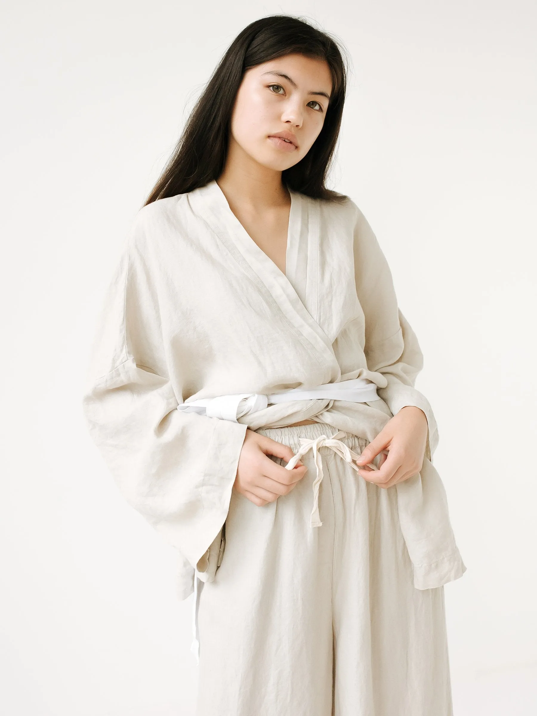 The 01 Linen Loungewear Set Long