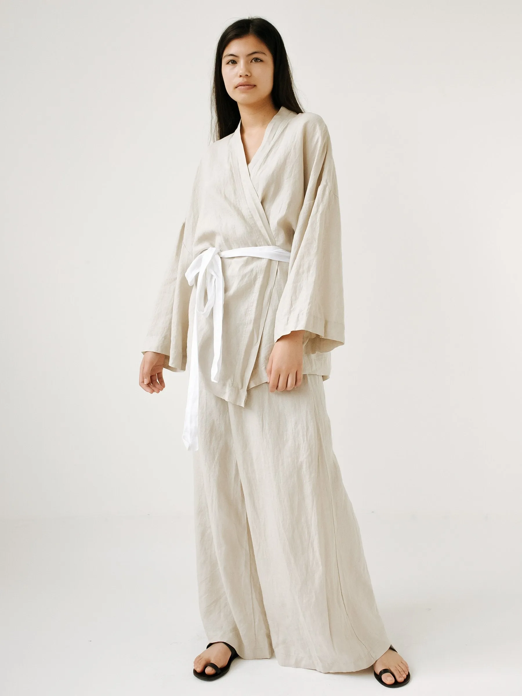 The 01 Linen Loungewear Set Long