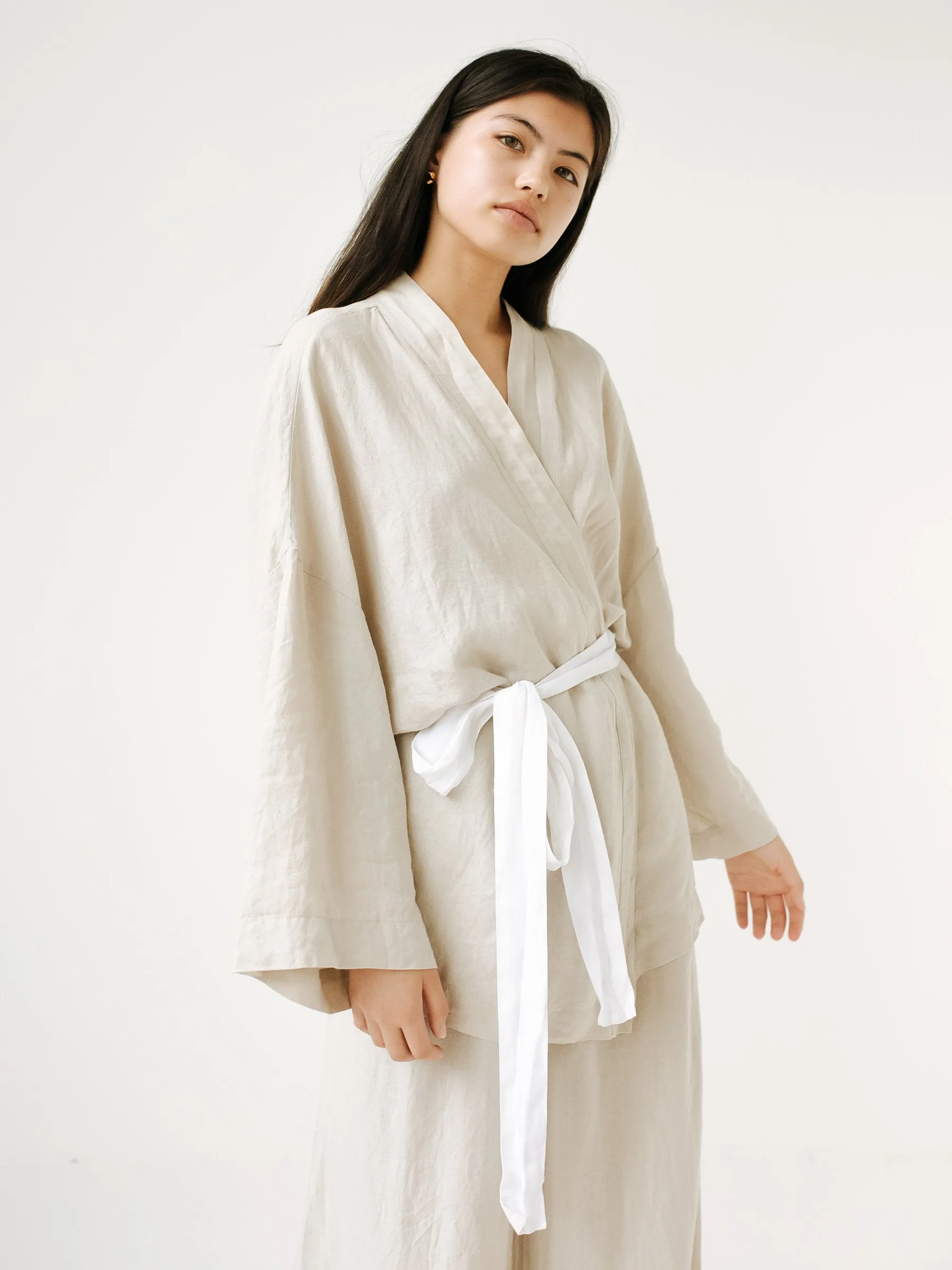 The 01 Linen Loungewear Set Long