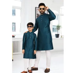 Traditional Party wear Father Son Matching Outfits Blue