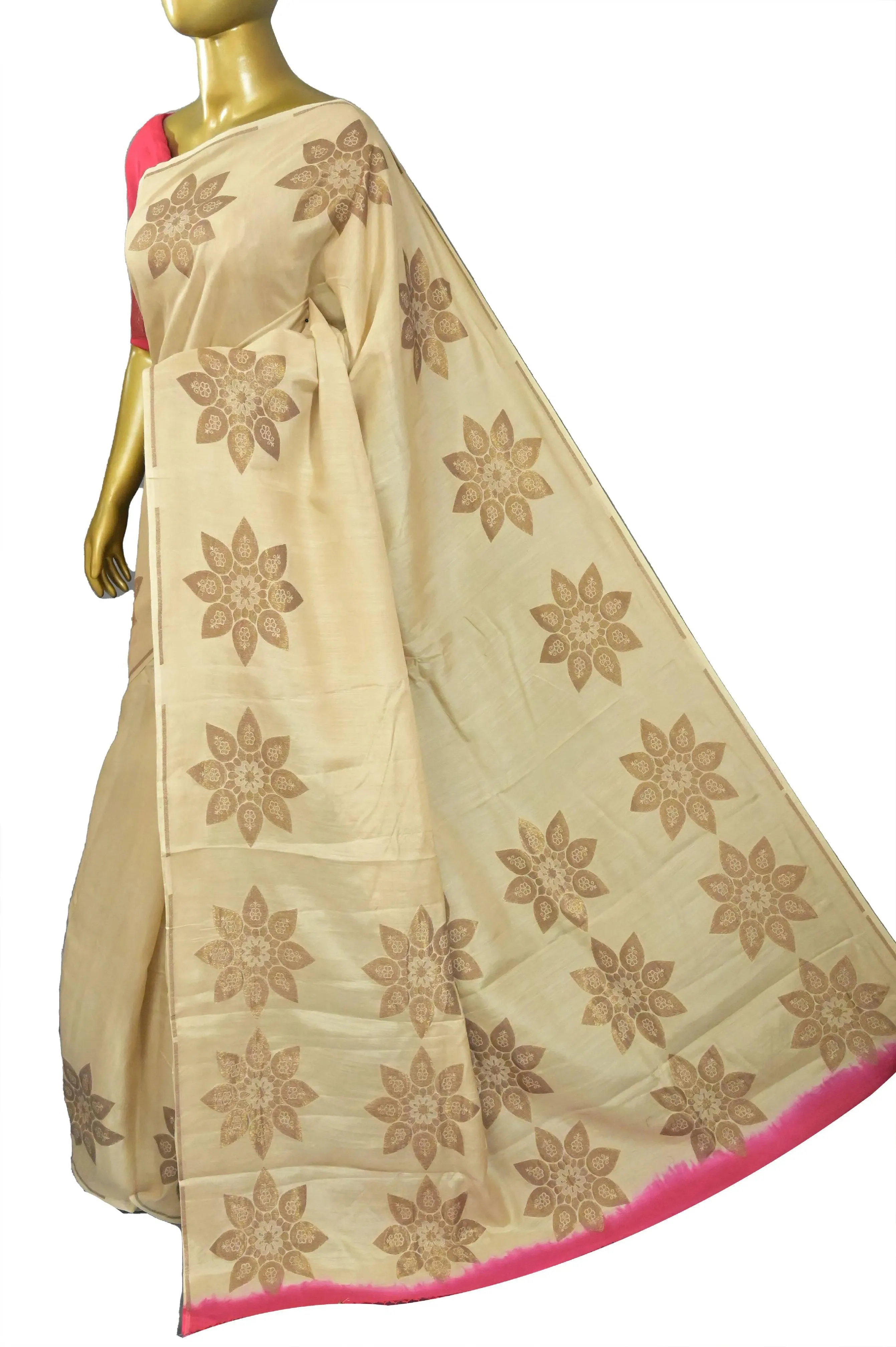 Tussar Color Muga Banarasi Saree