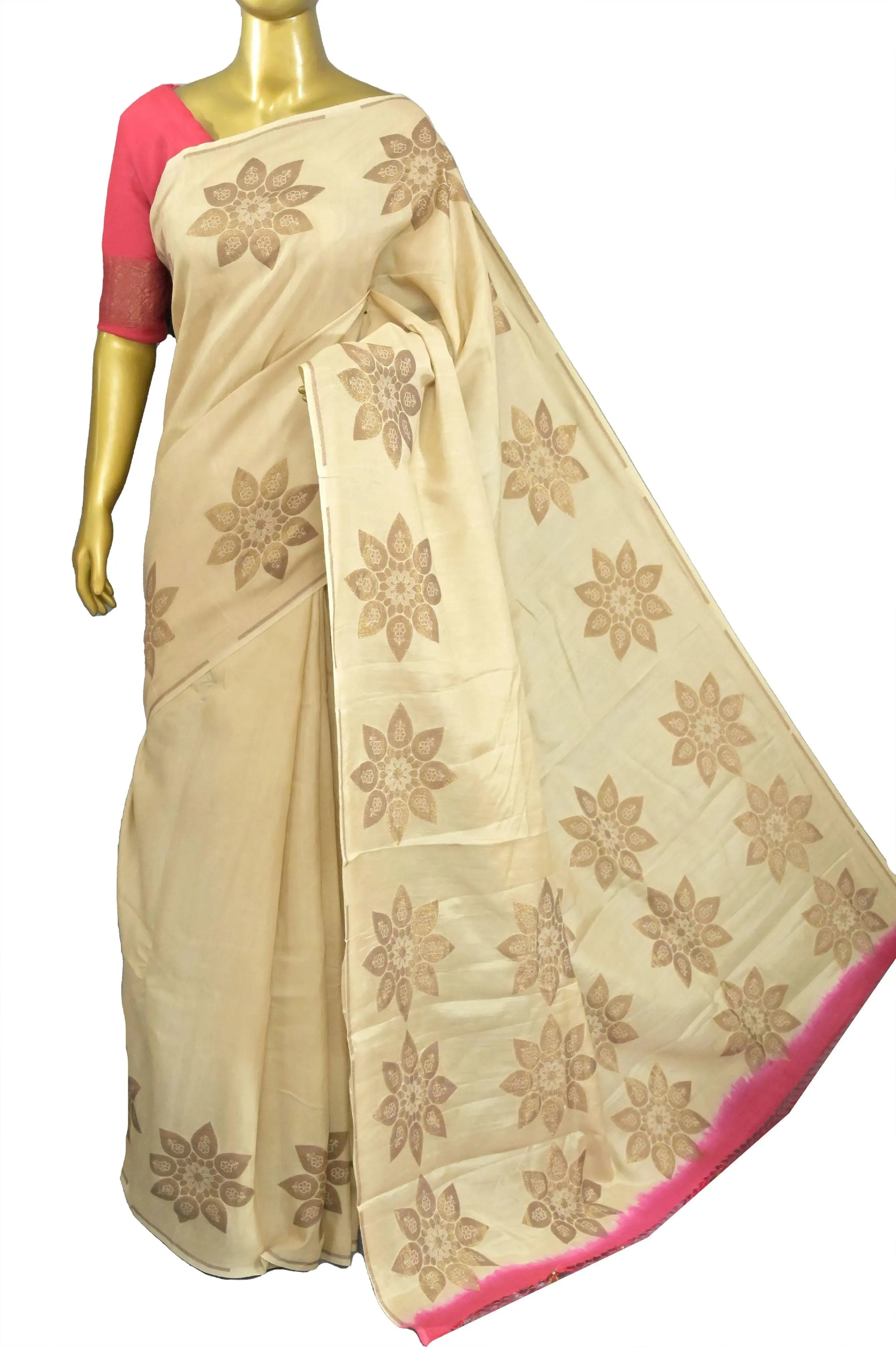 Tussar Color Muga Banarasi Saree