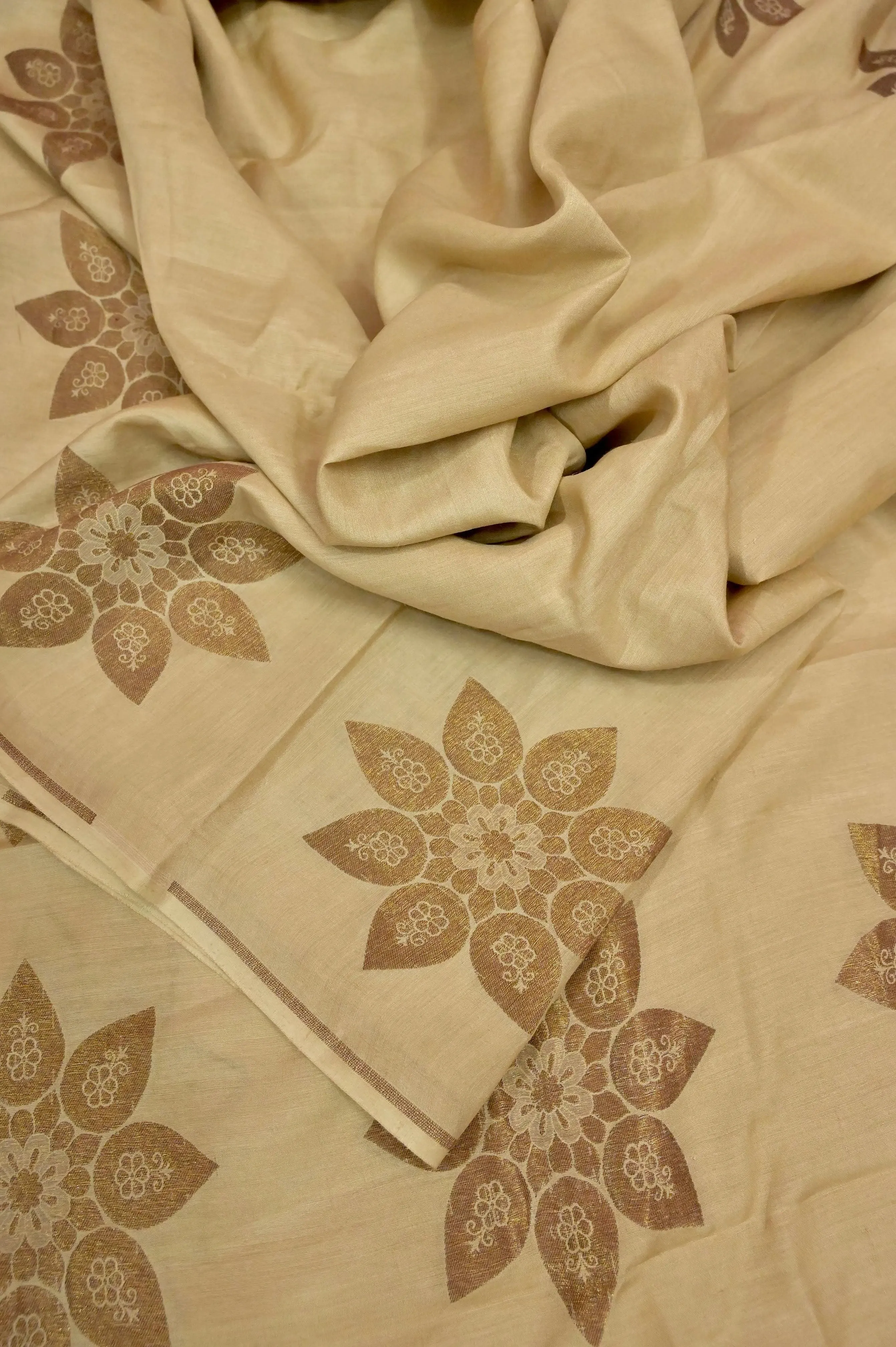 Tussar Color Muga Banarasi Saree