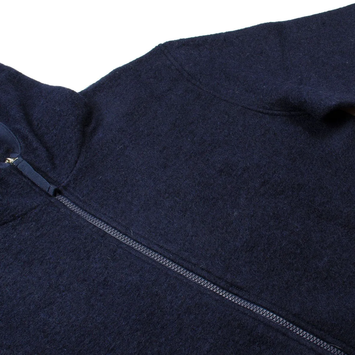 Universal Works - Surfer Hoodie Wool Fleece - Navy