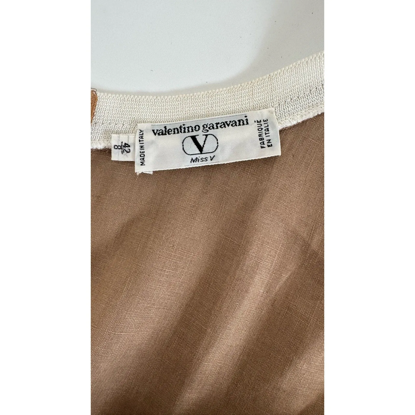 Valentino Miss V Linen Tank Top