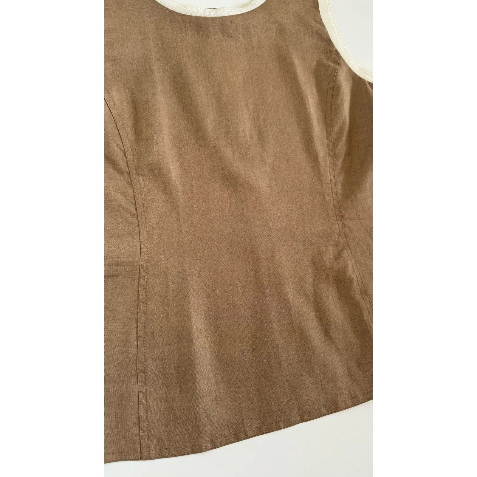 Valentino Miss V Linen Tank Top