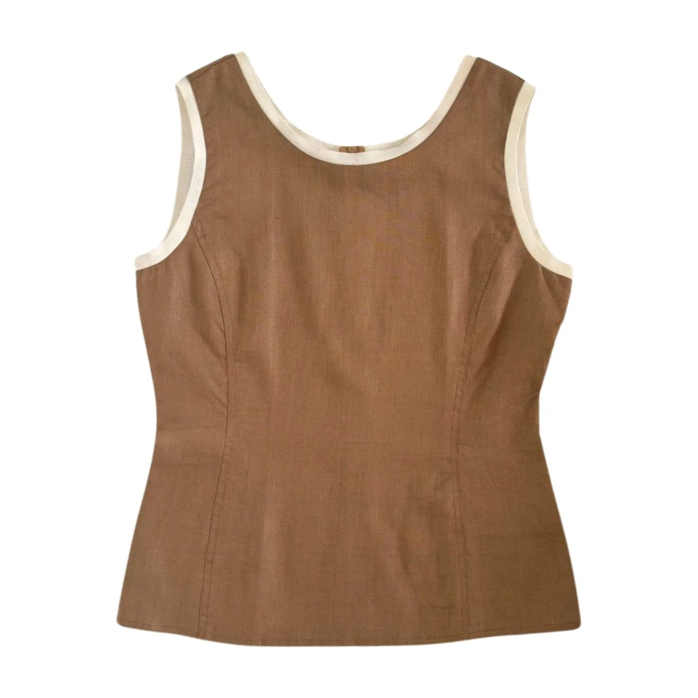 Valentino Miss V Linen Tank Top