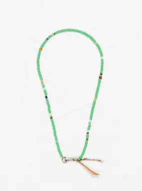 Venetian Bead & Bandana Necklace Green